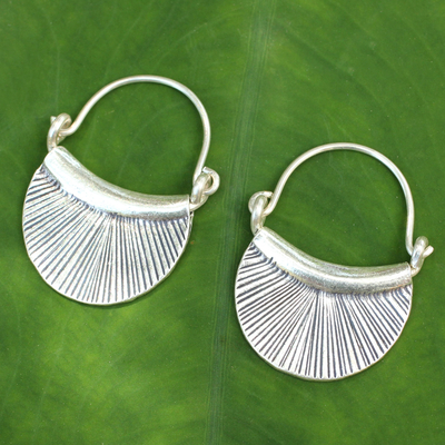 Silver hoop earrings, Diva