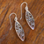 Sterling silver dangle earrings, 'Spring Daisy' - Hand Crafted Floral Sterling Silver Dangle Earrings