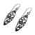 Sterling silver dangle earrings, 'Spring Daisy' - Hand Crafted Floral Sterling Silver Dangle Earrings (image 2e) thumbail
