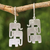 Sterling silver dangle earrings, 'Elephant Stack' - Sterling Silver Dangle Earrings (image 2) thumbail