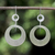 Sterling silver dangle earrings, 'In Circles' - Hand Made Sterling Silver Dangle Earrings thumbail