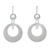 Sterling silver dangle earrings, 'In Circles' - Hand Made Sterling Silver Dangle Earrings (image 2a) thumbail