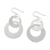 Sterling silver dangle earrings, 'In Circles' - Hand Made Sterling Silver Dangle Earrings (image 2e) thumbail
