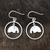 Sterling silver dangle earrings, 'Elephant Circle' - Unique Sterling Silver Dangle Earrings