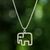 Sterling silver pendant necklace, 'Elephant Line' - Sterling Silver Pendant Necklace