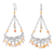 Pendientes candelabro de perla y cornalina - Aretes únicos de plata esterlina y cornalina