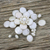 Pearl brooch pin, 'Morning Chrysanthemum' - Handmade Floral Pearl Brooch Pin thumbail
