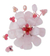 Pearl and rose quartz brooch pin, 'Apple Blossom' - Floral Multigem Rose Quartz Brooch Pin (image 2a) thumbail