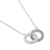 Sterling silver two circle pendant necklace, 'Infinity Love' - Sterling Silver Two Circle Pendant Necklace (image 2e) thumbail