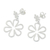 Sterling silver dangle earrings, 'Flower Power' - Handcrafted Floral Sterling Silver Dangle Earrings (image 2d) thumbail