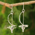Sterling silver dangle earrings, 'Pirouette' - Fair Trade Modern Sterling Silver Dangle Earrings thumbail