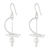 Sterling silver dangle earrings, 'Pirouette' - Fair Trade Modern Sterling Silver Dangle Earrings