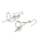Sterling silver dangle earrings, 'Pirouette' - Fair Trade Modern Sterling Silver Dangle Earrings