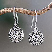 Sterling silver dangle earrings, 'Disco Dancer' - Sterling Silver Dangle Earrings