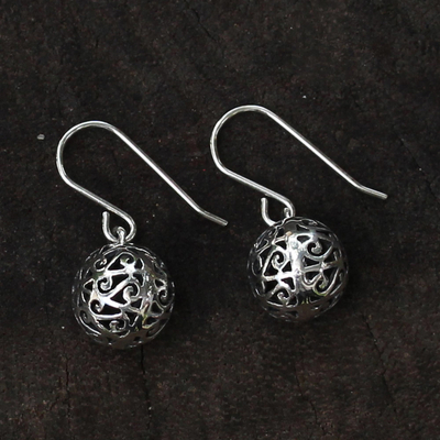 Sterling silver dangle earrings, 'Disco Dancer' - Sterling Silver Dangle Earrings