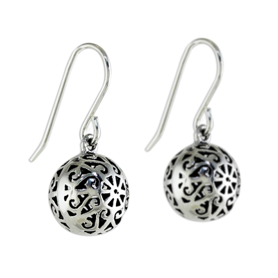 Sterling silver dangle earrings, 'Disco Dancer' - Sterling Silver Dangle Earrings