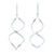 Sterling silver dangle earrings, 'Helix' - Modern Sterling Silver Dangle Earrings (image 2a) thumbail