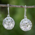 Sterling silver dangle earrings, 'Arabesque' - Handcrafted Sterling Silver Dangle Earrings thumbail