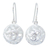 Sterling silver dangle earrings, 'Arabesque' - Handcrafted Sterling Silver Dangle Earrings (image 2a) thumbail