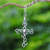 Sterling silver cross necklace, 'Gothic Lace' - Sterling Silver Cross Necklace (image p171597) thumbail
