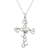 Sterling silver cross necklace, 'Gothic Lace' - Sterling Silver Cross Necklace thumbail