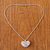 Sterling silver heart necklace, 'Precious Love' - Handcrafted Floral Sterling Silver Pendant Necklace (image 2b) thumbail