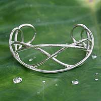 Featured review for Sterling silver cuff bracelet, Orbits