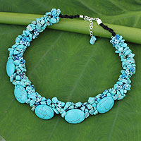 Beaded necklace, 'Gush' - Fair Trade Beaded Necklace