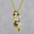 Pearl and smoky quartz pendant necklace, 'Verdant Fascination' - Fair Trade Pearl Pendant Necklace thumbail