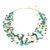 Pearl strand necklace, 'Cool Shower' - Beaded Turquoise Colored Necklace thumbail