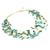 Pearl strand necklace, 'Cool Shower' - Beaded Turquoise coloured Necklace (image 2b) thumbail