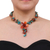 Agate and carnelian Y necklace, 'Summer Flower' - Agate and Carnelian Y Necklace (image 2i) thumbail