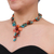 Agate and carnelian Y necklace, 'Summer Flower' - Agate and Carnelian Y Necklace (image 2j) thumbail