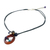 Leather and agate pendant necklace, 'Lush Cosmos' - Handcrafted Agate Necklace (image 2d) thumbail