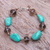 Beaded bracelet, 'Song of the Sky' - Unique Beaded Turquoise coloured Bracelet thumbail