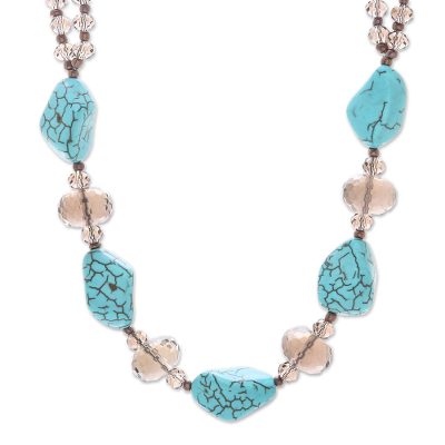 Unique Beaded Turquoise Colored Necklace