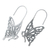 Sterling silver drop earrings, 'Butterfly Kisses' - Handmade Sterling Silver Drop Earrings