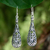 Sterling silver dangle earrings, 'Tropical Pineapple' - Handmade Sterling Silver Dangle Earrings