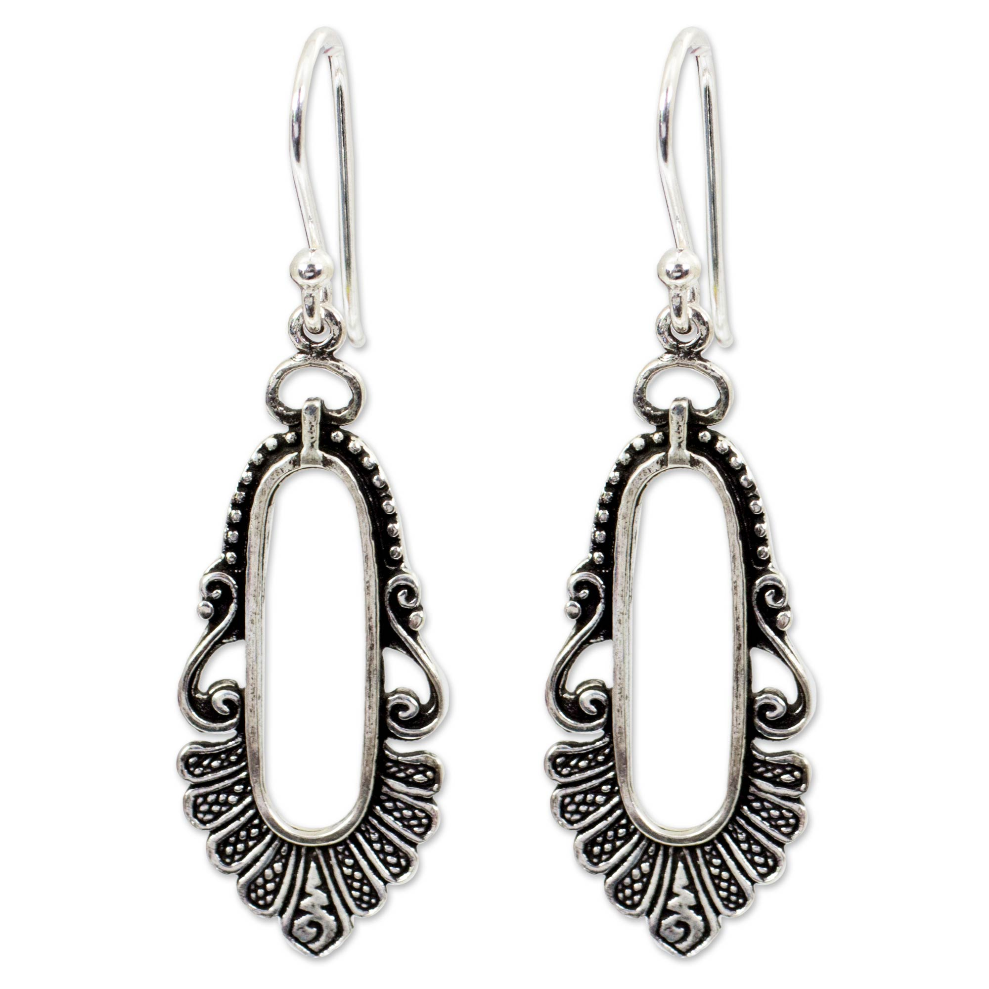 Sterling Silver Dangle Earrings - Good Fortune | NOVICA