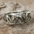 Sterling silver band ring, 'Elephant Walk' - Sterling Silver Elephant Theme Band Ring from Thailand thumbail