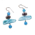 Pearl and garnet dangle earrings, 'Marine Medley' - Pearl and garnet dangle earrings (image 2c) thumbail