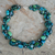 Pearl choker, 'Sea Breeze' - Beaded Serpentine and Pearl Choker Necklace (image p172401) thumbail