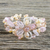 Pearl and rose quartz floral bracelet, 'Honey Peach' - Pearl and Rose Quartz Flower Bracelet thumbail