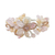 Pearl and rose quartz floral bracelet, 'Honey Peach' - Pearl and Rose Quartz Flower Bracelet (image 2a) thumbail