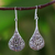 Sterling silver dangle earrings, 'Filigree Teardrop' - Artisan Crafted Sterling Silver Dangle Earrings thumbail