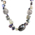 Pearl and moonstone necklace, 'Midnight Sea' - Pearl and Quartz Beaded Necklace (image 2e) thumbail