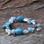 Pearl and aquamarine beaded bracelet, 'Blue Islands' - Fair Trade Multigem Beaded Bracelet (image 2b) thumbail