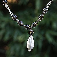 Smoky quartz pendant necklace, 'Symphony' - Smoky quartz pendant necklace