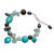 Multi-gemstone beaded bracelet, 'Sky Goddess' - Pearl and Kyanite Beaded Bracelet (image 2d) thumbail