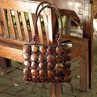 Coconut shell handbag, 'Coco Art'